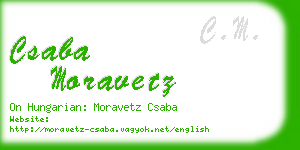 csaba moravetz business card